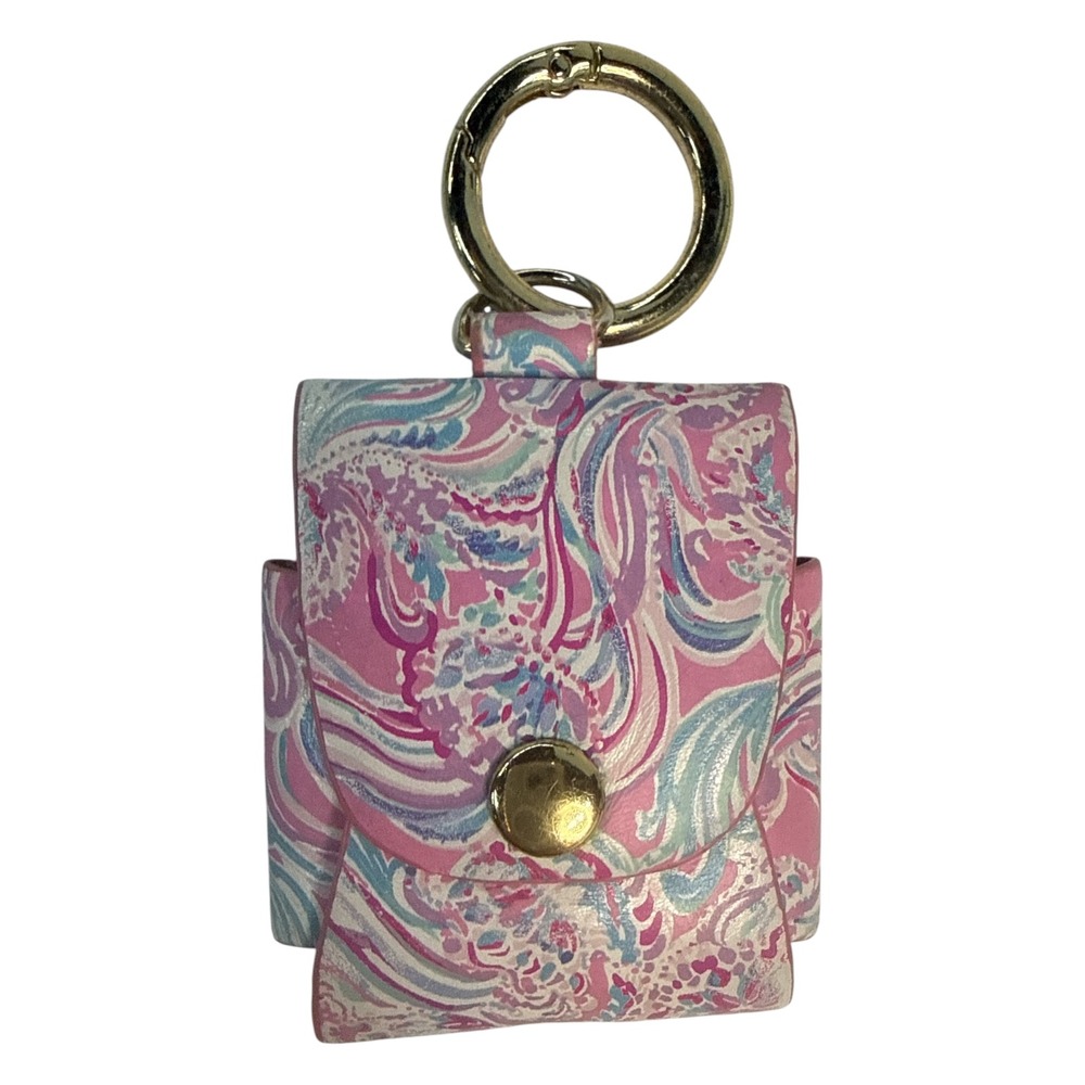 Lilly Pulitzer AirPods Case Womens‎ OS Pink Paisley Keychain Tech Accessory